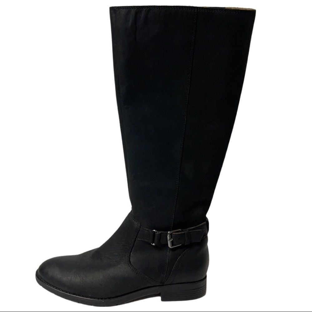 Sebago Nashoba Equestrian High Boots Black Leather Womens‎ Size 5.5